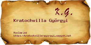 Kratochvilla Györgyi névjegykártya