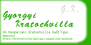 gyorgyi kratochvilla business card